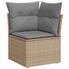 vidaXL 8 Piece Garden Sofa Set with Cushions Beige Poly Rattan