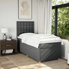 vidaXL Box Spring Bed with Mattress Dark Grey King Single Fabric