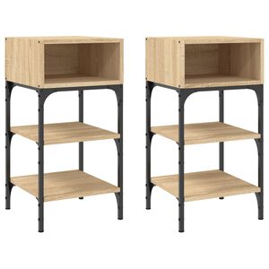 vidaXL Bedside Tables 2 pcs Sonoma Oak 35x34.5x70 cm Engineered Wood