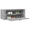 vidaXL Wall Shoe Cabinet Grey Sonoma 100x35x38 cm Engineered Wood