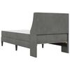 vidaXL Bed Frame with Mattress Dark Grey 90 x 200 cm Velvet