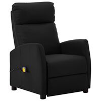 vidaXL Massage Chair Black Faux Leather