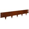 vidaXL Lawn Edging 10 pcs 100 x 20 cm Steel Rusty