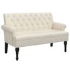 vidaXL Bench with Backrest 120x62x75.5 cm Linen