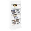 vidaXL Magazine Rack with Shelf White 70 x 41 x 156 cm Engineered Wood