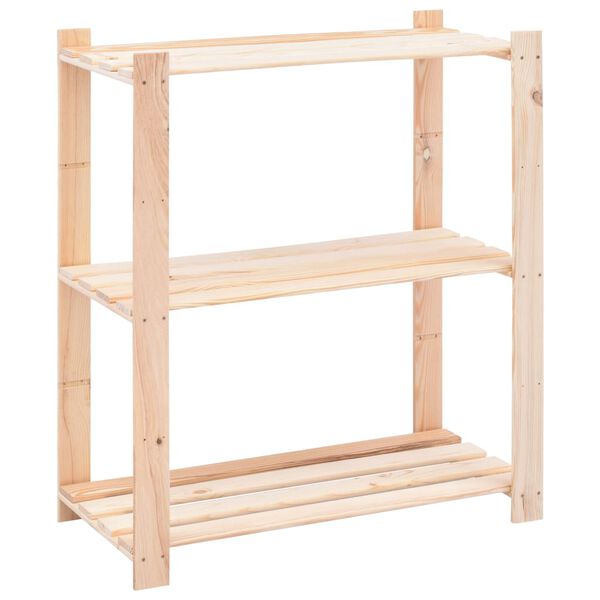 vidaXL 3-Tier Storage Racks 5 pcs 80x38x90 cm Solid Pinewood 150 kg