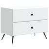 vidaXL Bedside Cabinet White 62 x 34.5 x 47.5 cm Engineered Wood