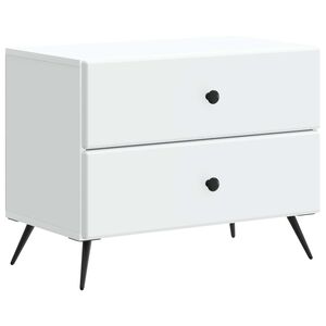 vidaXL Bedside Cabinet White 62 x 34.5 x 47.5 cm Engineered Wood