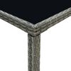vidaXL 5 Piece Garden Bar Set with Cushions Poly Rattan Grey