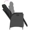 vidaXL 7 Piece Garden Dining Set with Cushions Black Poly Rattan