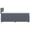 vidaXL Box Spring Bed with Mattress Dark Grey King Single Velvet