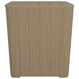 vidaXL Garden Table with Removable Lid Light Brown Polypropylene