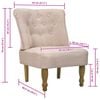 vidaXL French Chairs 2 pcs Cream Fabric