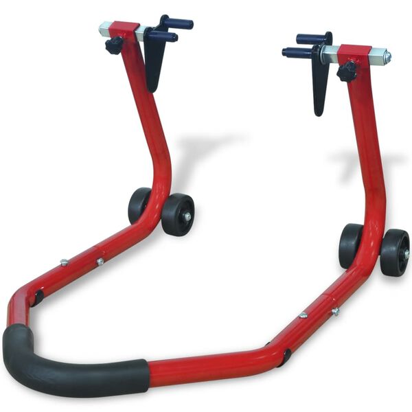 vidaXL Motorcycle Front Stand Red