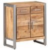 vidaXL Sideboard | Natural wood with grey finish | Rough mango wood and iron