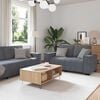 vidaXL 2 Piece Sofa Set with Cushions Dark Grey Velvet