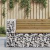 vidaXL Garden Bench Gabion Design 92x71x65.5 cm Impregnated Wood Pine