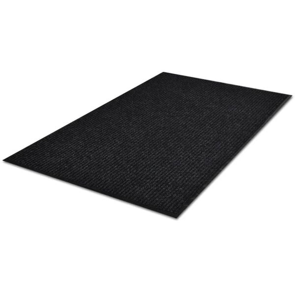 vidaXL Door Mat Black 90 x 60 cm PVC