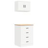 vidaXL Garage Cabinets 2 pcs White Engineered Wood