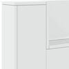 vidaXL Headboard Cabinet with LED White 220x16.5x103.5 cm