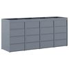 vidaXL Wheelie Bin Storage for 4 Bins Light Grey 272 x 77.5 x 121.5 cm