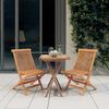 vidaXL 3 Piece Garden Dining Set Solid Wood Teak