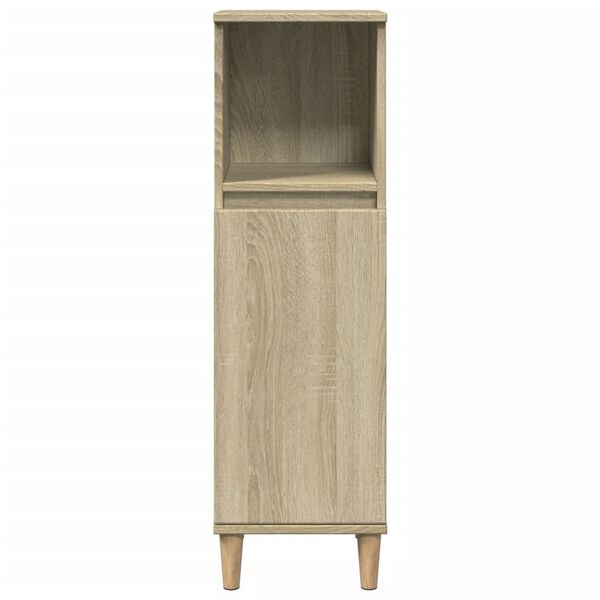 vidaXL Bathroom Cabinet Sonoma Oak 30x30x100 cm Engineered Wood