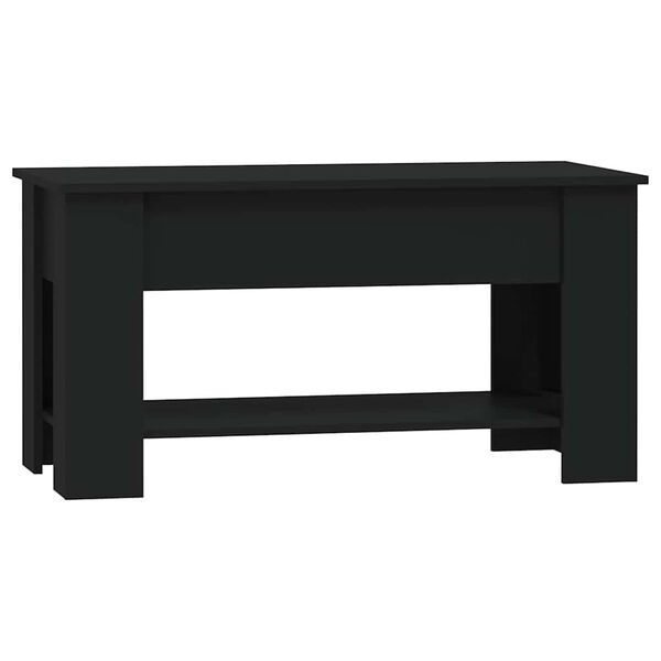vidaXL Coffee Table Black 101x49x52 cm Engineered Wood