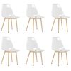 vidaXL Dining Chair | Set of 6 | Transparent | PET, metal | Standard | Ergonomic