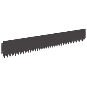 vidaXL Lawn Edging 20 pcs 103 x 15 cm Steel Black