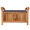 vidaXL Garden Storage Bench with Cushion 91 cm Solid Wood Acacia
