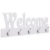 vidaXL Coat Rack | White | MDF board | Medium | Coat Rack | Rectangular