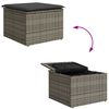 vidaXL Garden Sofa Set with Storage 9 pcs Grey Poly Rattan