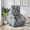 vidaXL Stand up Massage Recliner Chair Light Grey Fabric