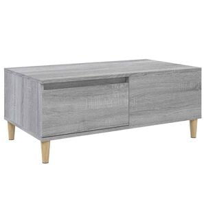 vidaXL Coffee Table Grey Sonoma 90x50x36,5 cm Engineered Wood