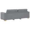 vidaXL Sofa 3 pcs Light Grey 221 x 80 x 80 cm Fabric