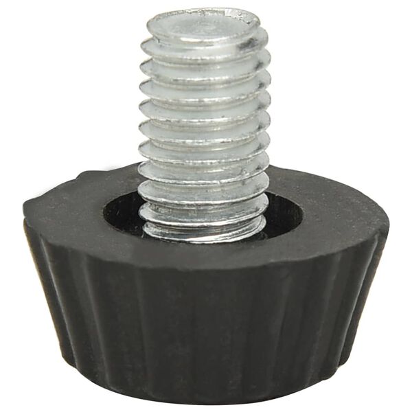 vidaXL Adjustable Furniture Feet M8 18 pcs Black