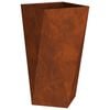 vidaXL Planter 2 pcs Rusty 40 x 40 x 75 cm Weathering Steel