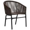 vidaXL Garden Chairs 2 pcs Brown PE Rattan