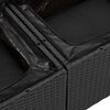 vidaXL Garden Sofa Set with Cushion with Storage 9 pcs Black