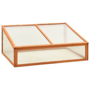 vidaXL Greenhouse | Orange | Solid firwood with PC board | Medium