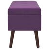 vidaXL Bench with Storage Compartment Purple 80 cm Velvet