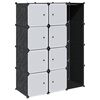 vidaXL Modular Cabinet 9 Compartments 109x36.5x143 cm Black and White