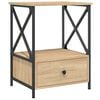 vidaXL Bedside Tables 2 pcs Sonoma Oak 50x41x65 cm Engineered Wood