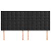 vidaXL Headboard Black 160x5x118/128 cm Velvet