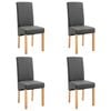 vidaXL Dining Chairs 4 pcs Grey Fabric