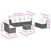 vidaXL 9 Piece Garden Sofa Set with Cushions Black Poly Rattan