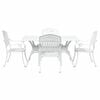 vidaXL Garden Dining Set 5 pcs White Aluminium