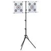 vidaXL Target Stand Folding Black and White 82.5 x 51 x 150 cm Metal