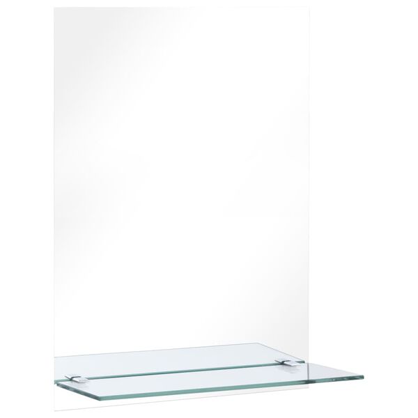 vidaXL Wall Mirror with Shelf 40x60 cm Tempered Glass